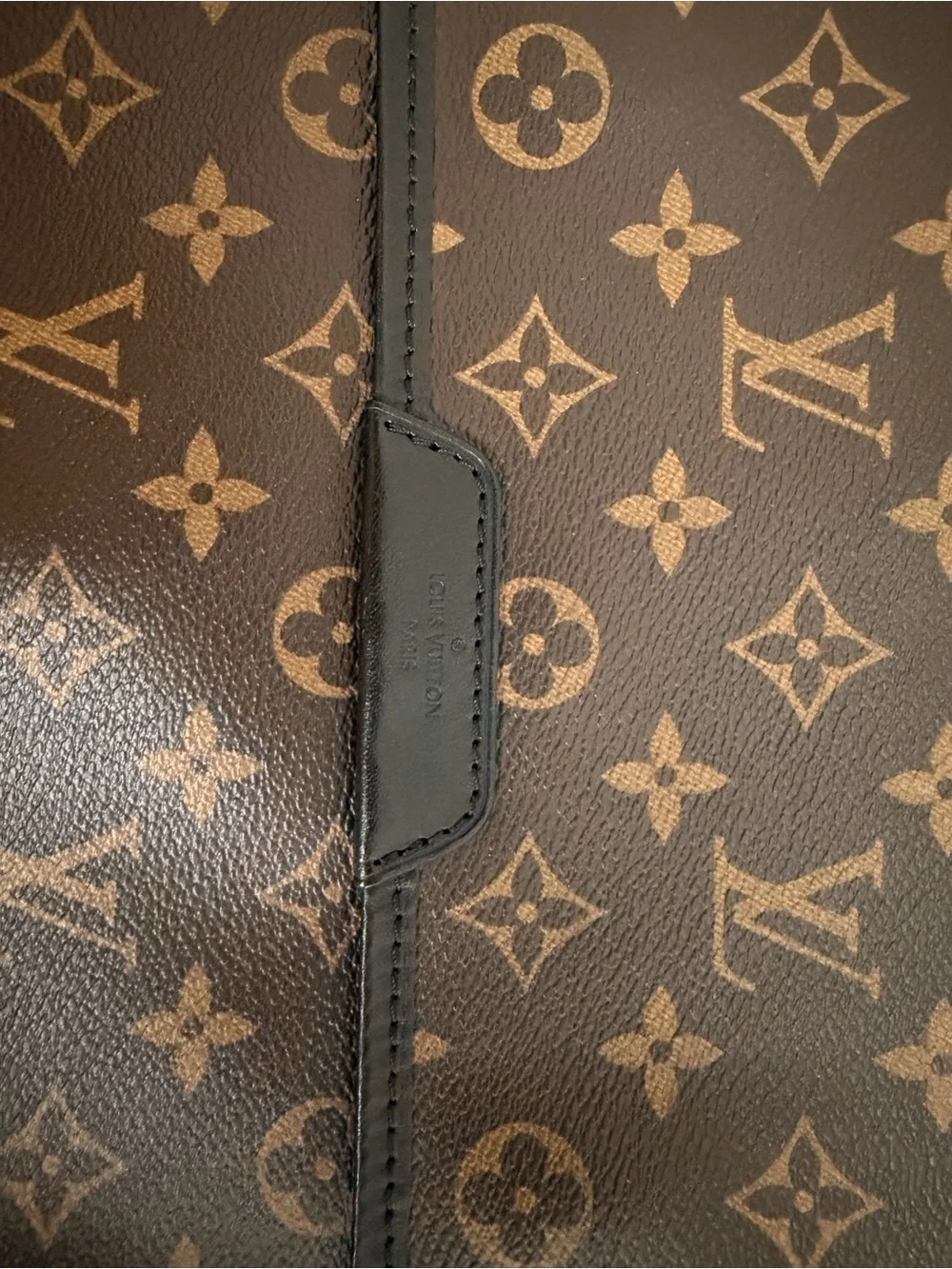 Louis Vuitton Brown Monogram Canvas Messenger with Black Strap